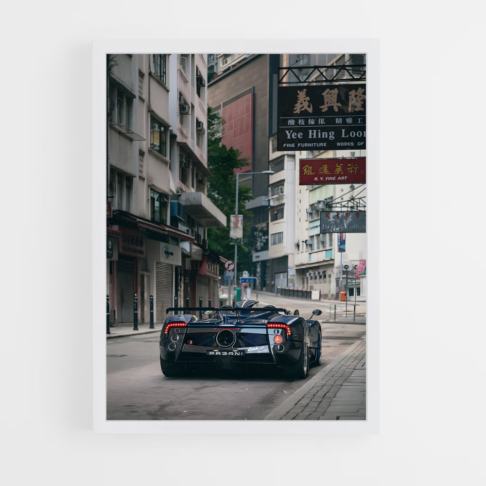 Poster Zonda Noir – affiche Pagani (vue 3)